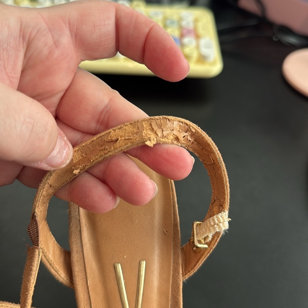 Vizzano Double Strap Tan Platform Heel size 6 - Picture 10 of 10